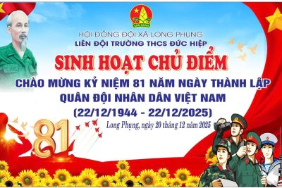 chào mừng 81 Ngày thành lập QĐND Việt Nam 22/12