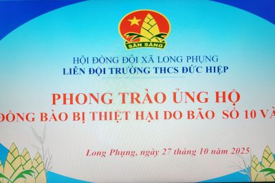 LIÊN ĐỘI VẬN ĐỘNG ỦNG HỘ ĐỒNG BÀO MIỀN BẮC BỊ THIỆT HẠI DO BÃO SỐ 10, 11