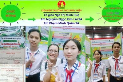 CHÚC MỪNG THÀNH TÍCH CUỘC THI KHKT CẤP TỈNH NĂM HỌC 25-26