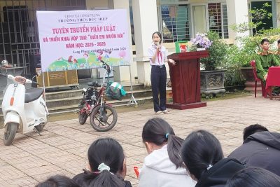 Trường THCS Đức Hiệp tổ chức buổi tuyên truyền pháp luật nhằm trang bị cho các em những kiến thức cần thiết trong học tập và cuộc sống.